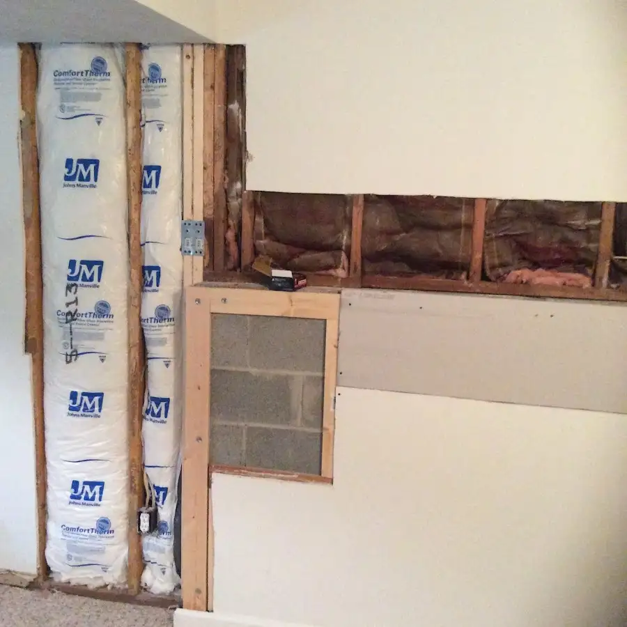 Wall insulation replacement during Contents Cleaning & Restoration in Geneseo